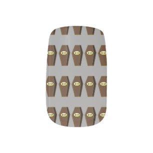 RIP Halloween Coffin of Doom False Nails Minx Nail Wraps