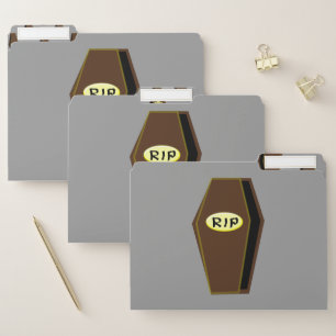 RIP Halloween Coffin of Doom File Folder