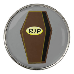 RIP Halloween Coffin of Doom Golf Ball Markers