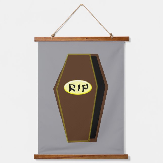 RIP Halloween Coffin of Doom Hanging Tapestry (Front)