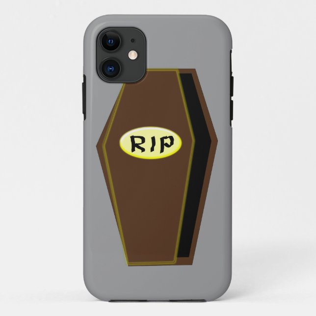 RIP Halloween Coffin of Doom iPhone Case (Back)