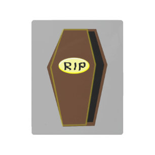 RIP Halloween Coffin of Doom Metal Art Print