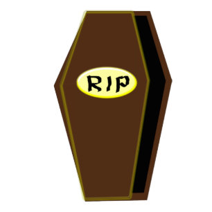 RIP Halloween Coffin of Doom Photo Sculpture