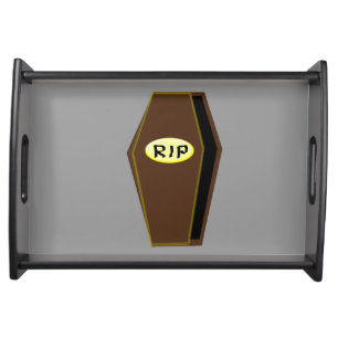 RIP Halloween Coffin of Doom Serving Tray