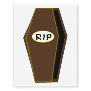 RIP Halloween Coffin of Doom Tattoos