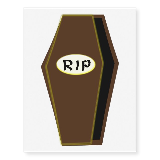RIP Halloween Coffin of Doom Tattoos (Front)