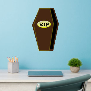 RIP Halloween Coffin of Doom Wall Decal