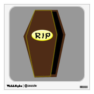 RIP Halloween Coffin of Doom Wall Decal