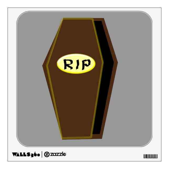 RIP Halloween Coffin of Doom Wall Decal (Front)