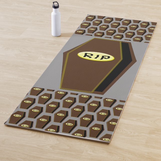 RIP Halloween Coffin of Doom Yoga Mat (In Situ)