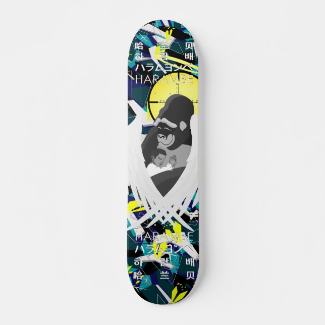RIP HARAMBE Skate Deck (Front)