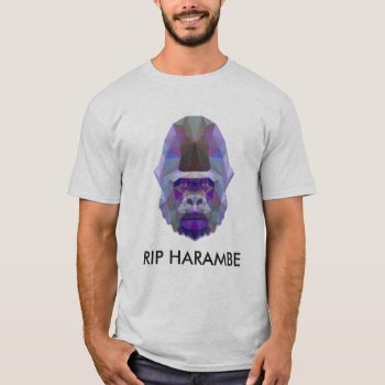 Rip Harambe T-shirt by soulsanimals at Zazzle