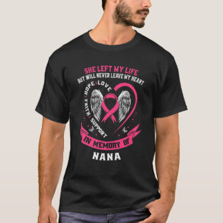 RIP I Wear Pink In Memory Of My Nana Breast Cancer T-Shirt