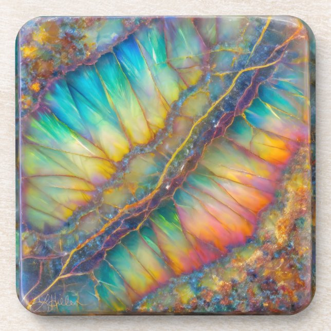 Rip In The Universe Opal Design  Beverage Coaster (Front)