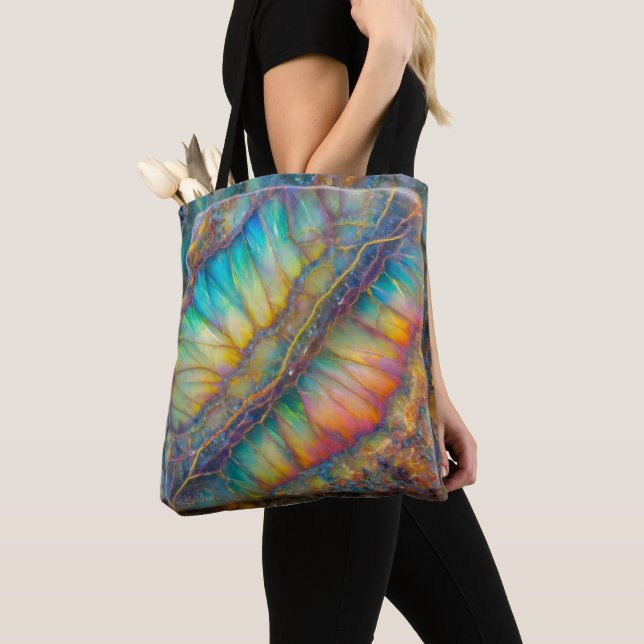 Rip In The Universe Opal Design  Tote Bag (Close Up)