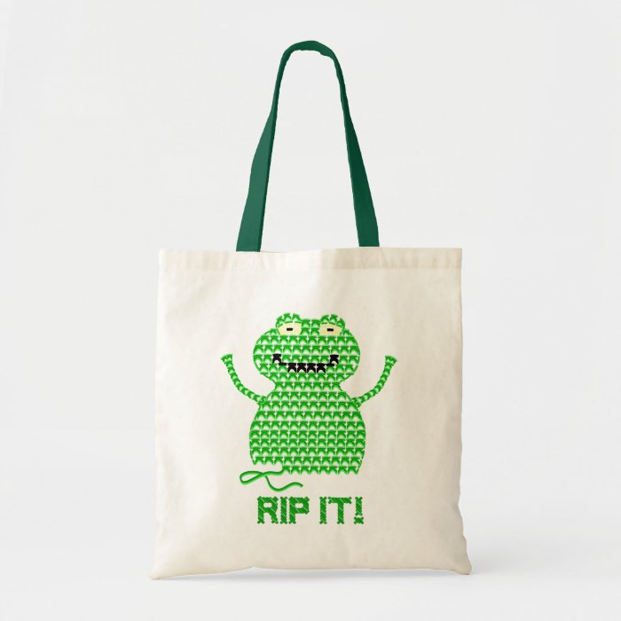 Rip It Vector Crochet Frog Canvas Bag