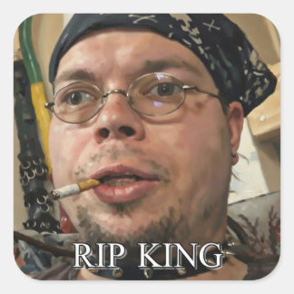 RIP KINGCOBRAJFS Meme Tribute Art Square Sticker