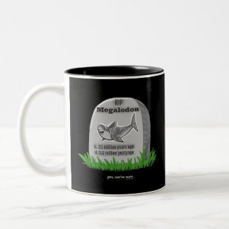 RIP Megalodon Two-Tone Coffee Mug
