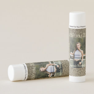 RIP MY 20s silver golden birthday add name date Lip Balm