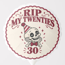 RIP My Twenties 30th Birthday Skeleton Party Ballo