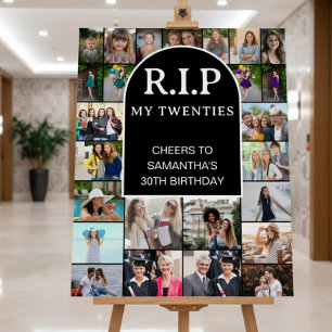 RIP My Twenties Arch Photo Collage 30th Birthday Foam Board
