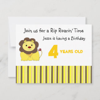 Rip Roarin'  Birthday Invitation