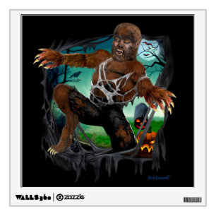 RIP ROARING WEREWOLF WALL STICKER