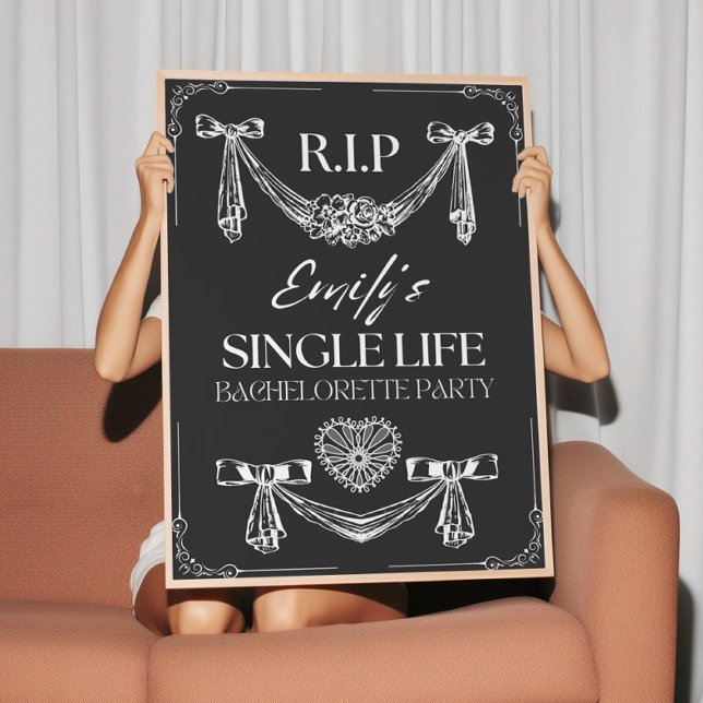 RIP Single Life Bachelorette Welcome Sign Template (Creator Uploaded)
