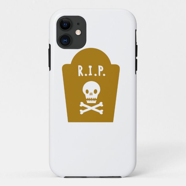 RIP Skull Case-Mate iPhone Case (Back)