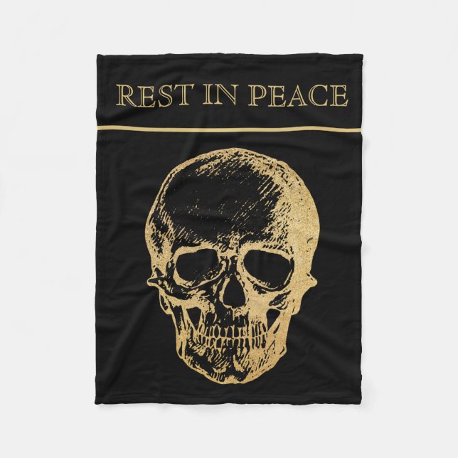 RIP | Skull | Fleece Blanket (Front)