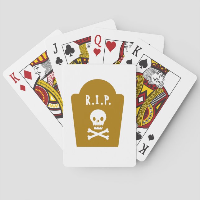 RIP Skull Poker Cards (Back)