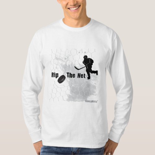 Rip the Net Hockey Puck T_Shirt