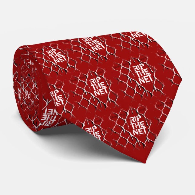 Rip The Net (Hockey) Tie (Rolled)