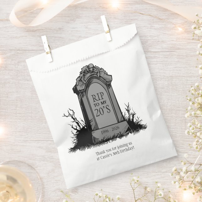 RIP to My 20s Birthday Party Favor Bag (Clipped)