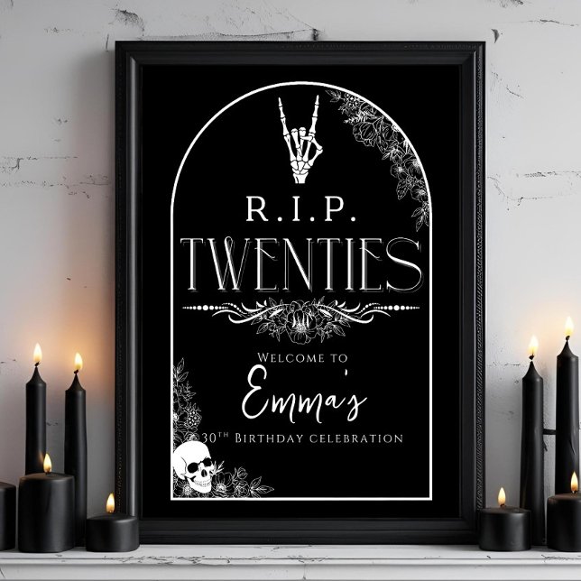 RIP to My 20s Welcome Sign Gothic 30th Birthday (Creator Uploaded)