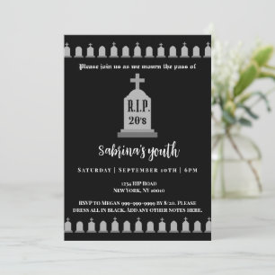 RIP to Youth - 30th Birthday Party Invitation