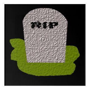 RIP Tombstone Acrylic Wall Art