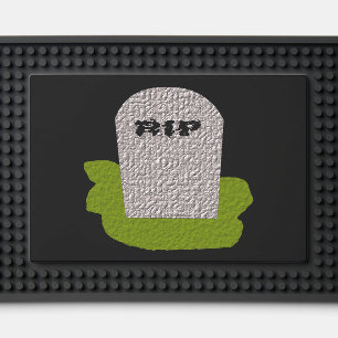 RIP Tombstone Bar Mat