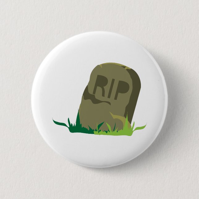 RIP Tombstone Button (Front)