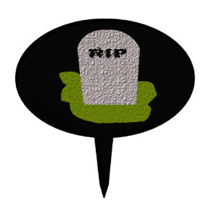 RIP Tombstone Cake Pick