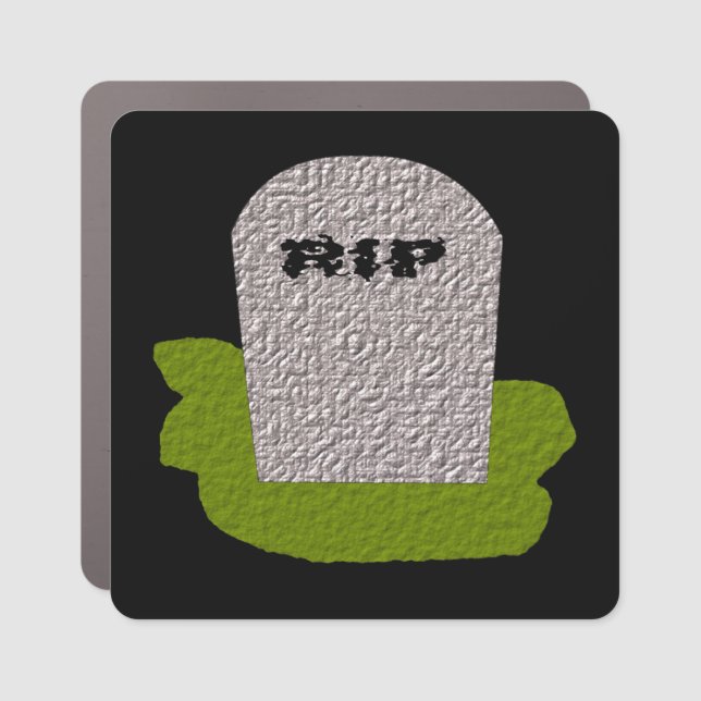 RIP Tombstone Car Magnet (Front)