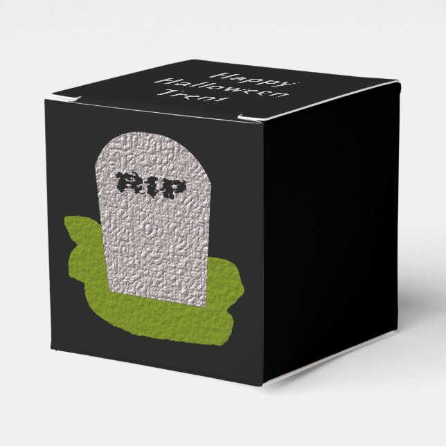 RIP Tombstone Custom Favor Box (Front Side)