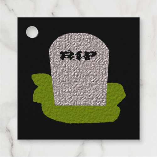 RIP Tombstone Custom Halloween Favor Tags