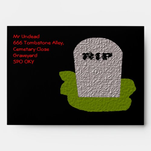 RIP Tombstone Customizable Envelope