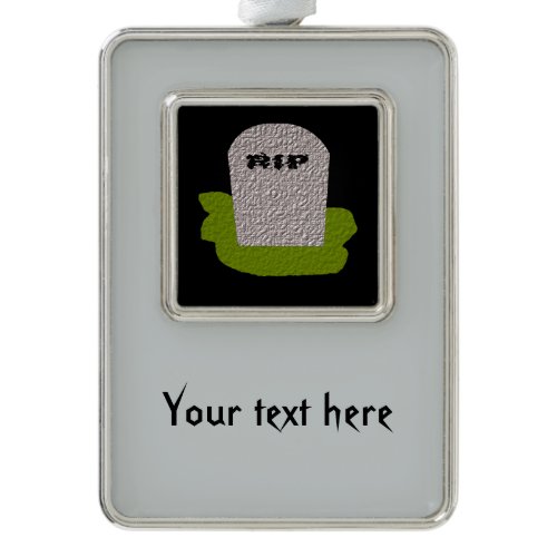 RIP Tombstone Customizable Ornament