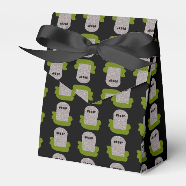 RIP Tombstone Favor Box (Front Side)