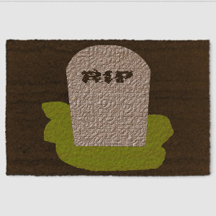 RIP Tombstone Fiber Doormat