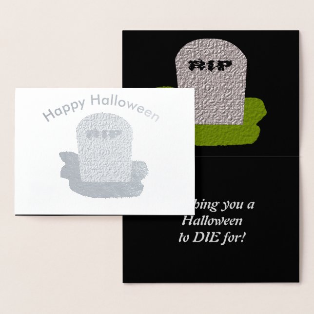 RIP Tombstone Foil Card (Display)