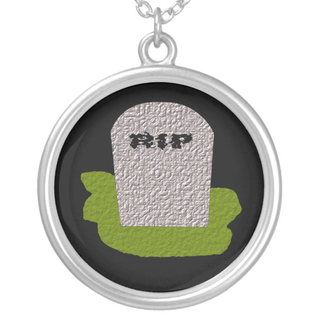 RIP Tombstone Gothic Necklace (Front)