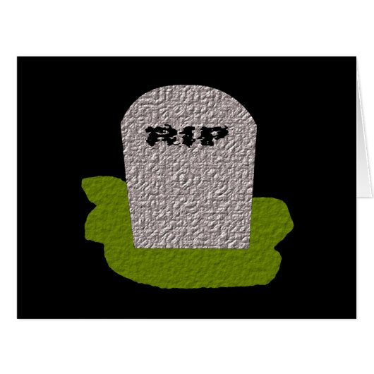 RIP Tombstone Greeting card (Front Horizontal)